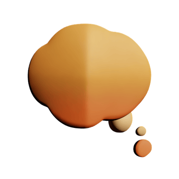 thought bubble 3d rendering icon illustration png