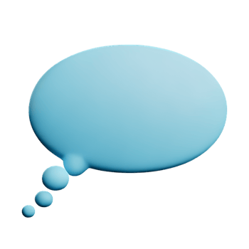 thought bubble 3d rendering icon illustration png