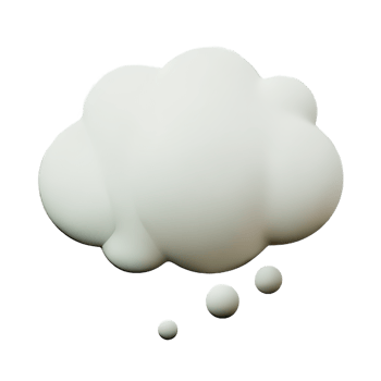 thought bubble 3d rendering icon illustration png