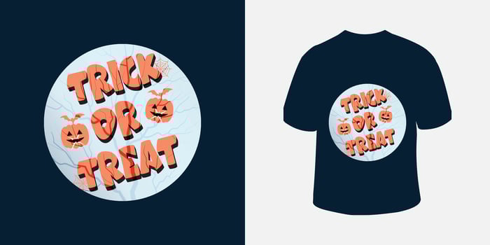 halloween trick or treat t shirt design vector