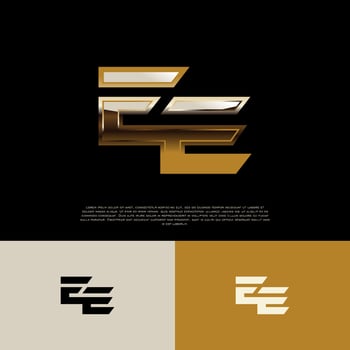 Logo Letter Alphabetic Initial EE vector