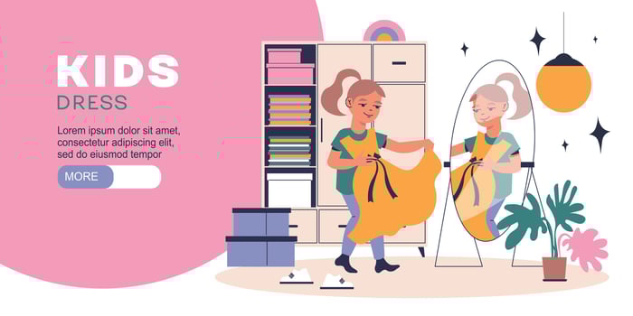 Kids Dress Up vector