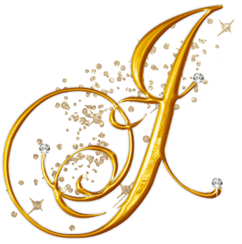 Golden uppercase alphabet letters png