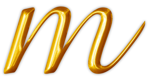 Golden lowercase alphabet letters png