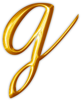 Golden lowercase alphabet letters png
