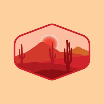 Desert vector illustration logo design