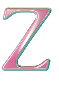Iridescent uppercase alphabet letters png
