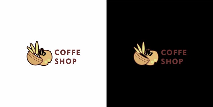 coffee shop logo design vector