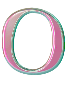 Iridescent uppercase alphabet letters png