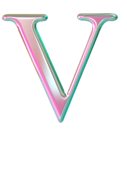 Iridescent uppercase alphabet letters png