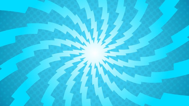 Abstract blue background with flash light and rays. Vector illustration for your design.