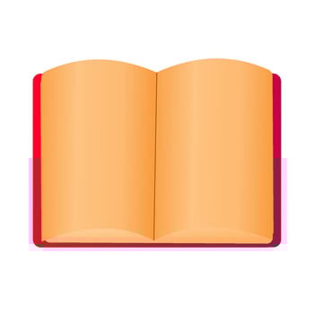 The book is a game icon on a white background. Open book. Vector