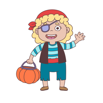 Cute Halloween Costume Set Pirate png