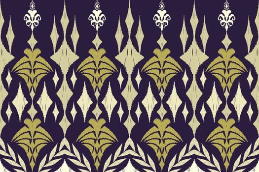Geometric ethnic aztec embroidery style.Figure ikat oriental traditional art pattern.Design for ethnic background,wallpaper,fashion,clothing,wrapping,fabric,element,sarong,graphic,vector illustration. vector