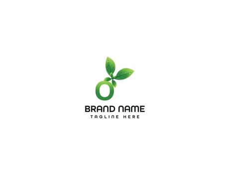 leaf letter logo design vector
