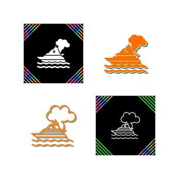 Ship Pollution Vector Icon