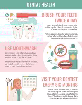Dental Health Infographics vector