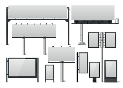 Billboard Advertising Set vector