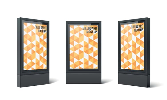 Billboard Advertising Set vector