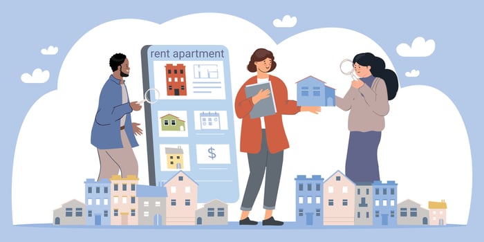 Rent Apartment Illustration vector