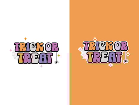 Trick and Treat Halloween sublimation t-shirt illustration vector