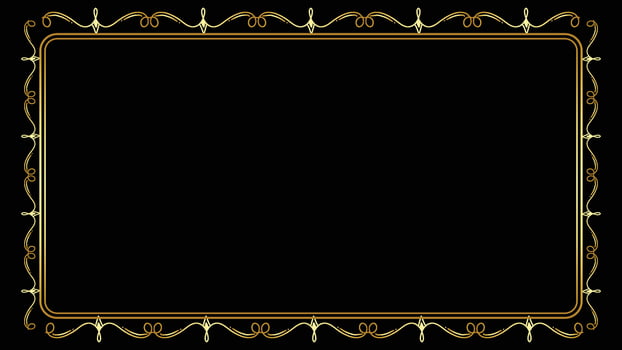 Luxury golden rectangle corner certificate border pattern line photo thai frame islamic wedding invitation background vector