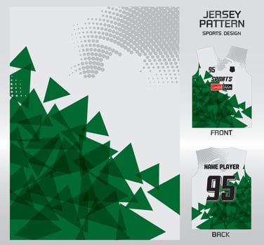Pattern vector sports shirt background image.green triangle blend pattern design, illustration, textile background for sports t-shirt, football jersey shirt