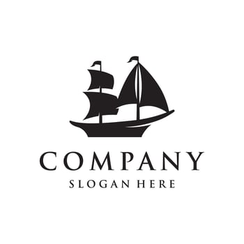 Vintage sailboat logo design. Logo for nautical, ocean, marine, badge. vector