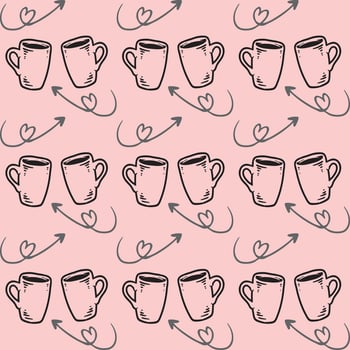 International Coffee Day Pattern Design vector