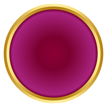 Gold button in round gold frame illustration. 3d realistic shiny metal golden circle ring on green push click button for website, abstract badge element design isolated on black background png