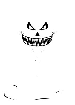 Bloody Scary Pumpkin, can use for Sign, Icon, Symbol and Halloween Theme Poster, Art Illustration for Movie with genre Horror or Mystery. Format PNG