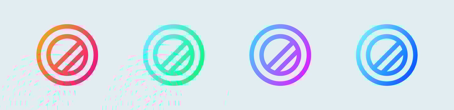 Contrast line icon in gradient colors. Brightness signs vector illustration.