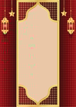 Ramadan kareem islamic background jumma mubarak eid ul fitr arabic with lantern 3d design vector