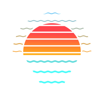 Retro sunset style 80s-90s png