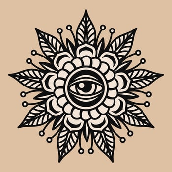 Old school mandala vector design
