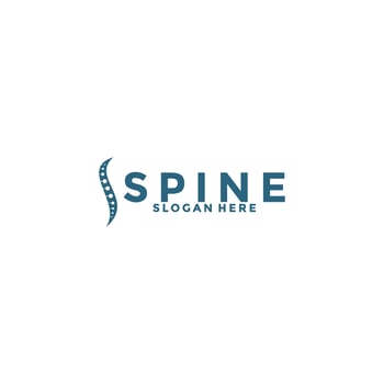 Spine logo design template icon,Chiropractic logo design unique idea concept vector