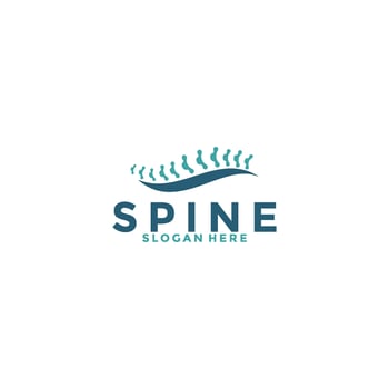 Spine logo design template icon,Chiropractic logo design unique idea concept vector