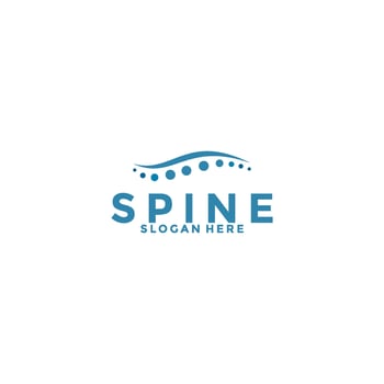 Spine logo design template icon,Chiropractic logo design unique idea concept vector