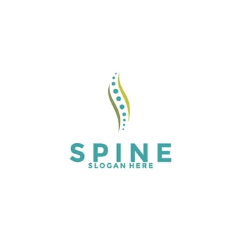 Spine logo design template icon,Chiropractic logo design unique idea concept vector