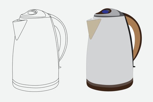 electric-kettle vector illustration