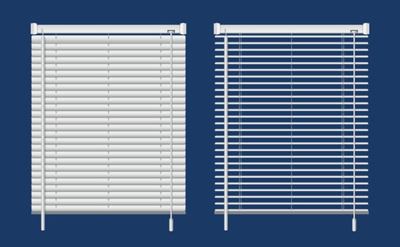 Hanging Window Blinds Set vector