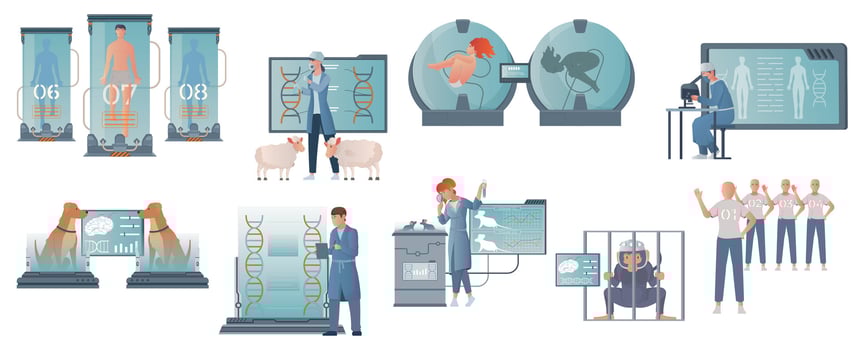 Cloning Genetics Compositions Set vector