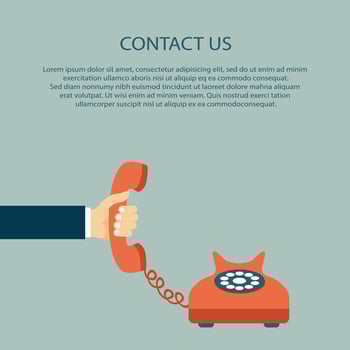 Business customer care service concept. Icons set of contact us, support, help, phone call and website click. Flat vector illustration.