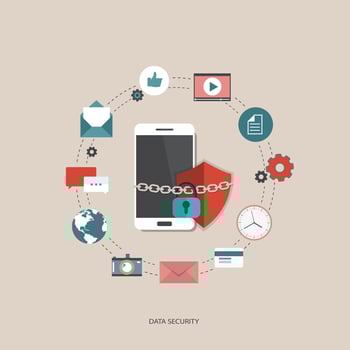 Data security concept. Flat vector illustration.