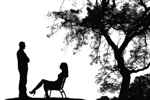 Couple silhouette PNG transparent background