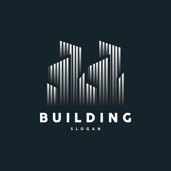 Building Real Estate Apartment Construction Logo, Elegant Premium Rustic Monogram Vector Design