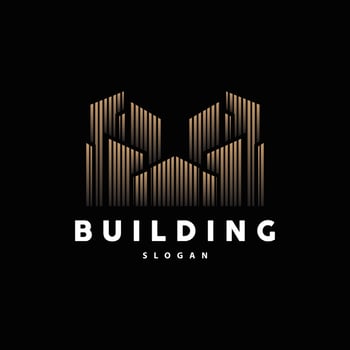 Building Real Estate Apartment Construction Logo, Elegant Premium Rustic Monogram Vector Design