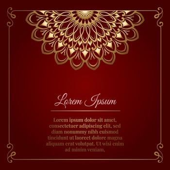 Simple background with ornamental mandala vector