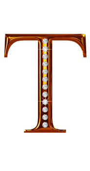 Golden jewel alphabet uppercase png