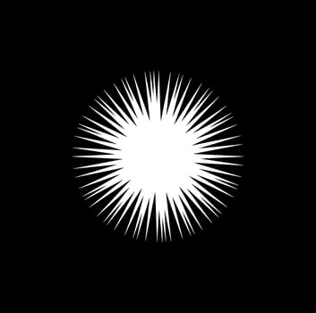Sharp sunlight with sun vector icon.